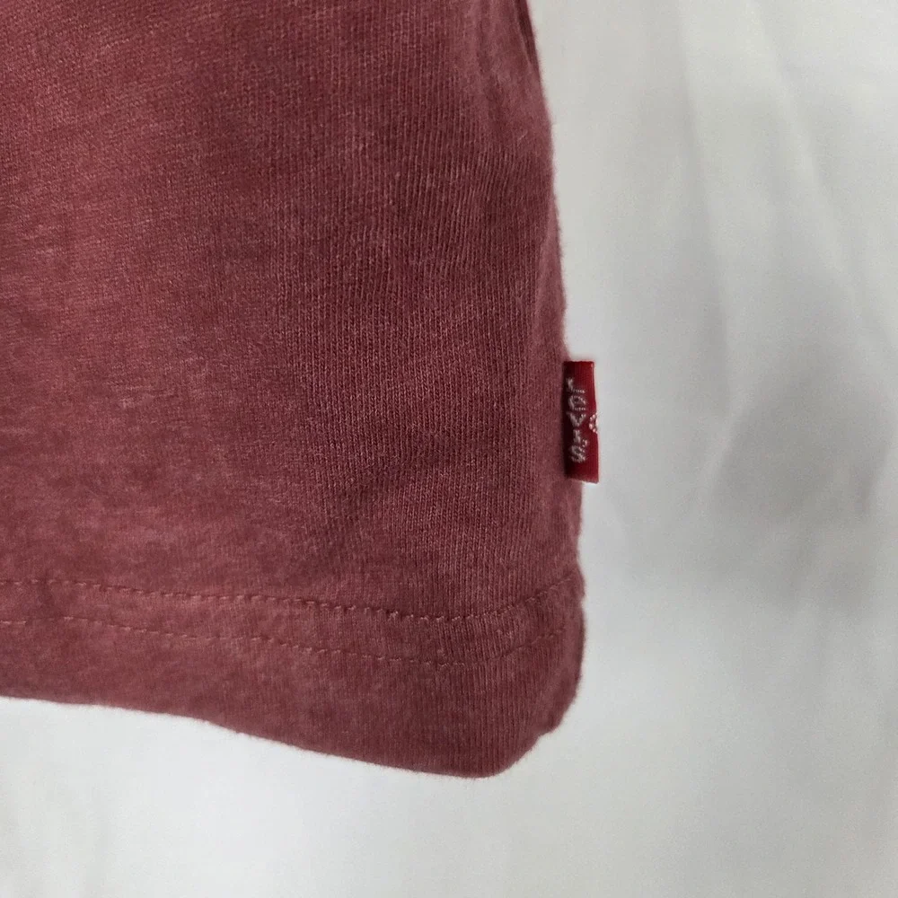 Levis Shirt Kids 10-12 Red Explore More Logo Graphic Short Sleeve Tee Top